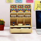 Wooden,Holder,Storage,Large,Capacity,Stationery,Cosmetic,Organizer,Jewelry,Display,Saving,Space