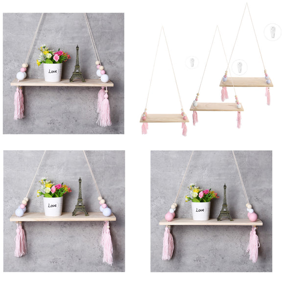 Floating,Tassel,Floating,Swing,Shelf,Hanging,Storage,Decorations