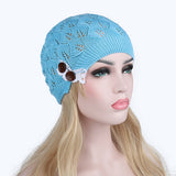 Women,Knitted,Beanie,Casual,Hollow,Button,Woolen,Bonnet