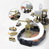 Construction,Children's,Construction,Engineering,Collection,Model,Vehicles,Metal,Tractor,Including,Shape,Track,Station