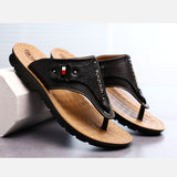 Leather,Flops,Thick,Bottom,Comfortable,Beach,Immersed,Seawater,Durable,Sandals