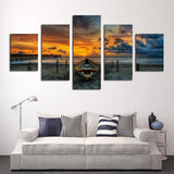 Cascade,Sunset,Canvas,Painting,Picture,Decoration,Without,Frame,Including,Insta