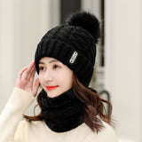 Thick,Beanie,Earmuff,Knitted,Scarf