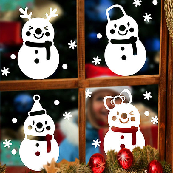 Miico,DLX9206,Christmas,Sticker,Window,Snowman,Pattern,Stickers,Decoration