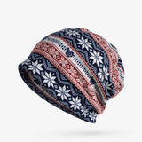 Women,Snowflake,Print,Beanie,Scraf,Outdoor,Collar