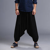 Loose,Crotch,Pants,Casual,Harem,Pants,Elastic,Cotton,Linen,Bloomers,Trousers