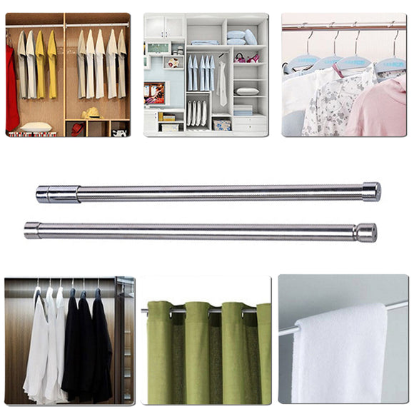 Adjustable,Stainless,Steel,Tension,Shower,Curtain,Straight