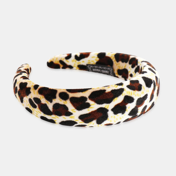 Leopard,Print,Sponge,Headband,Ladies,Jewelry,Solid,Color,Buckle