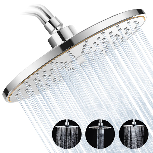 Rainfall,Shower,Large,Pressure,Shower,Polish,Chrome,Finish,Filter