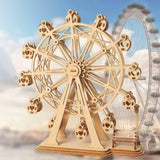 Woodcraft,Construction,Ferris,Wheel,Wooden,Model,Jigsaw,Puzzle,Adults