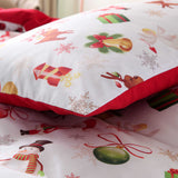 Bedding,Happy,Christmas,Quilt,Cover,Pillowcase,Queen