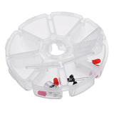Round,Compartment,Clear,Craft,Jewelry,Parts,Storage,Organizer,Container