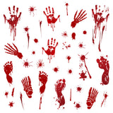 Halloween,Sticker,Bloody,Handprint,Footprints,Floor,Clings,Horror,Decal,Halloween,Glass,Window,Sticker,Decaration