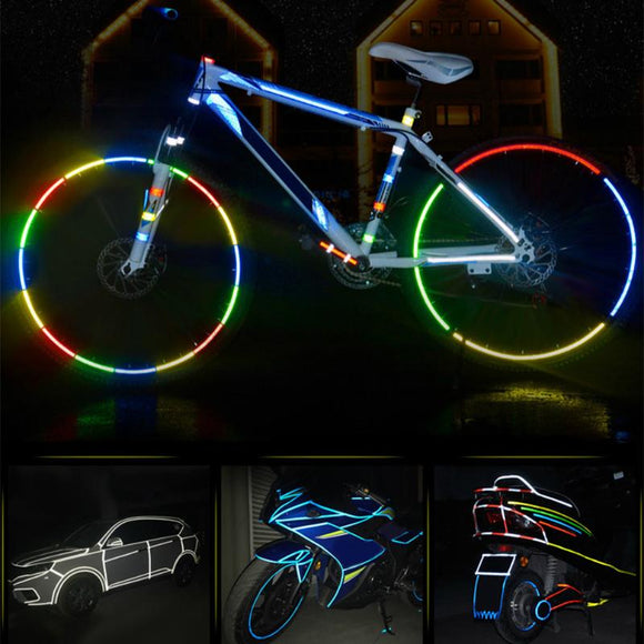 BIKIGHT,Cycling,Safety,Reflective,Wheel,Sticker,Scooter,Decal,Tape