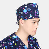 Women,Print,Cotton,Surgical,Doctor,Nurse,Strap,Hairdo,Dental,Beanie