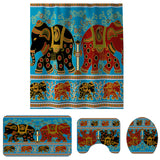 Elephant,Printing,Shower,Curtain,Toilet,Cover,Bathroom,Floor,Bathroom,Carpet,Toilet,Cover