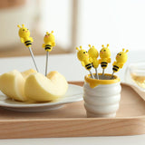 Silicone,Fruit,Forks,Cartoon,Animal,Stainless,Steel,Salad,Dessert,Fruit,Picks