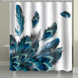 Peacock,Feathers,Waterproof,Bathroom,Shower,Curtain,Toilet,Cover,Floor,Bathroom,Hooks