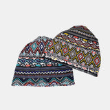 Women,Winter,Cotton,Geometric,Pattern,Flower,Printing,Beanie,Gaiter,Shield