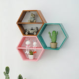 Hexagon,Mounted,Shelf,Decorative,Frame,Bookshelf,Decorations,Display,Stand,Organizer,Office,Living,Bathroom