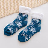 Winter,Thicken,Velvet,Socks,Ladies,Towel,Christmas,Snowflake,Floor