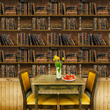 45cmx10m,Bookshelf,Library,Pattern,Paper,Mural,Decals,Living,Decor