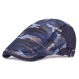 Summer,Beret,Camouflage,Forward,Outdoor,Travel,Plaid,Retro