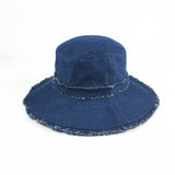 Women,Denim,Shabby,Sunshade,Bucket,Outdoor,Sunscreen,Visor,Floppy