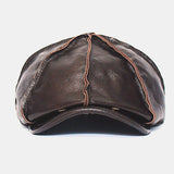 Genuine,Leather,Casual,Artist,Style,Newsboy,Beret
