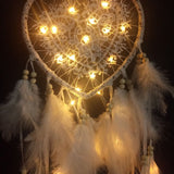 Light,Dreamcatcher,Feather,Bedroom,Heart,Shape,Bedroom,Decoration,Livingroom,Dreamcatcher,Decorations