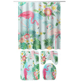 Bathroom,Flamingo,Shower,Curtain,Pedestal,Toilet,Cover