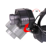 XANES,4500LM,Modes,Headlamp,3*18650,Battery,Interface,Telescopic,Zoomable,Light