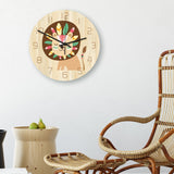Loskii,CC029,Creative,Pattern,Clock,Clock,Quartz,Clock,Office,Decorations