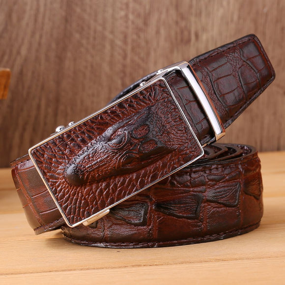 125CM,Men's,Automatic,Buckle,Leather,Leather