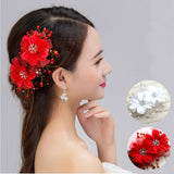 Women,Crystal,Rhinestone,Clips,Flower,Bridal,Wedding,Headpieces,Accessories