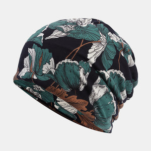 Women,Cotton,Flower,Pattern,Printing,Beanie,Headscarf