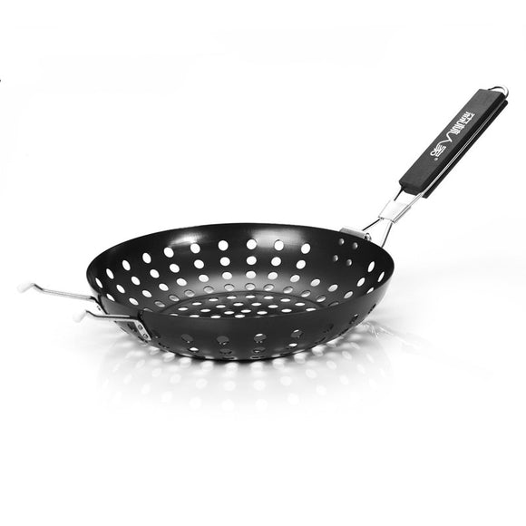 Stick,Grilling,Skillet,Folding,Handle,Round,Pizza,Grill,Veggies,Seafood