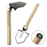 Military,Portable,Folding,Brass,Shovel,Compass,Multifunction,Trowel,Spade,Knife,Tools,Garden,Outdoor,Camping,Survival