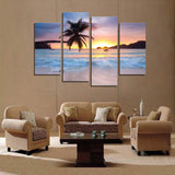 Miico,Painted,Combination,Decorative,Paintings,Seaside,Coconut,Decoration