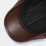 Banggood,Design,Leather,Solid,Color,Outdoor,Forward,Beret