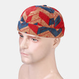 Collrown,Corduroy,Irregular,Patchwork,Color,Pattern,Fashion,Casual,Brimless,Beanie,Landlord,Skull