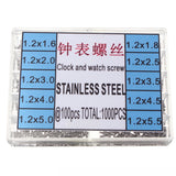 1000Pcs,Bottom,Cover,Screw,Steel,Repair,Clock,Watch,Sizes