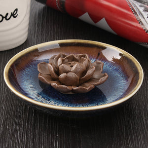 Ceramic,Incense,Burner,Holder,Burner,Lotus,Plate,Censer,Fragrances,Incense,Holes