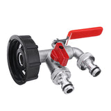 S60x6,Brass,Water,Adapter,Double,Outlet,Replacement,Valve,Fitting,Garden,Water,Connector