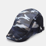 Linen,Summer,Outdoor,Sunshade,Casual,Camouflage,Printing,Breathless,Beret,Forward