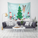 Loskii,Christmas,Tapestry,Santa,Print,Hanging,Tapestry,Christmas,Decorations