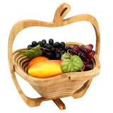 Collapsible,Apple,Shaped,Bamboo,Basket,Kitchen,Fruit,Storage,Centerpiece,Decorations