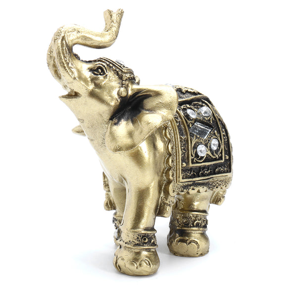 Resin,Elephant,Trunk,Statue,Lucky,Wealth,Figurine,Decoration