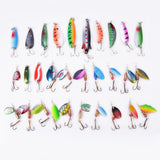 ZANLURE,30pcs,Assorted,Spinner,Baits,Metal,Fishing,Lures,Hooks,Tackle