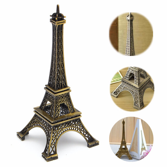 Paris,Eiffel,Tower,Figurine,Statue,Vintage,Alloy,Model,Decorations